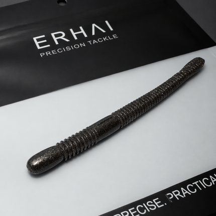 4" Float Ned Worm – Black 丨SILHOUETTE